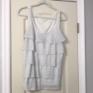Sleeveless polka dot shirt